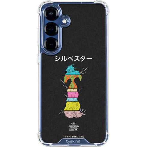 Looney Tunes Sylvester the Cat Sliced Juxtapose Galaxy S25 Clear Case